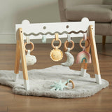 WOODEN Baby Play Gym with 5 Toys