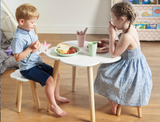 Cute cloud shaped table and 2 stools by kindtokidsuk