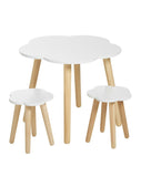 Cute cloud shaped table and 2 stools by kindtokidsuk