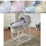 LUXURY BABY WICKER MOSES BASKET SET with Rocking Stand