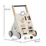 WOODEN Baby Activity Walker and Push Along Toy Cart