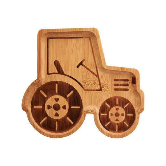CHILDREN'S TRACTOR BAMBOO PLATE