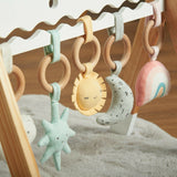 WOODEN Baby Play Gym with 5 Toys