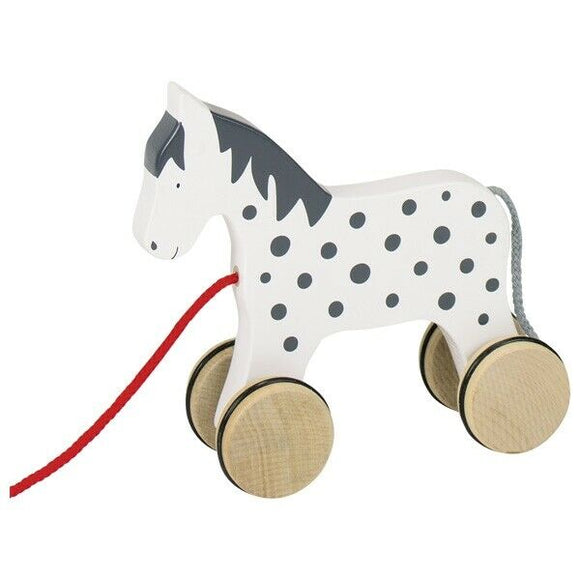 Pull along wooden horse by Naturally4kidsz.co.uk