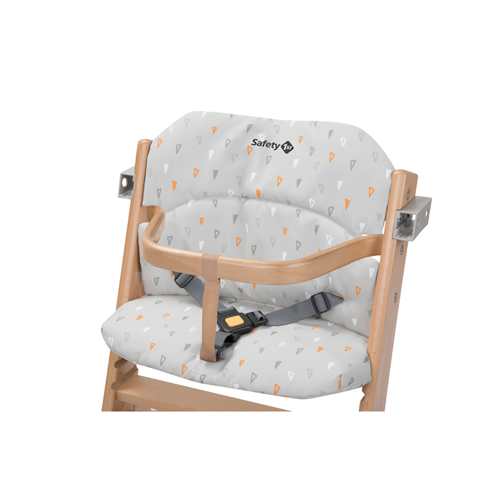 Baby soft seat cushion for wooden high chair - grey by Naturally4kidz.co.uk