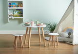 Cute cloud shaped table and 2 stools by kindtokidsuk