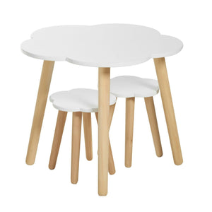 Cute cloud shaped table and 2 stools by Naturally4kidsz.co.uk