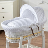 LUXURY BABY WICKER MOSES BASKET SET with Rocking Stand